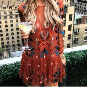 Free People Hearts and Wild Mini Dress